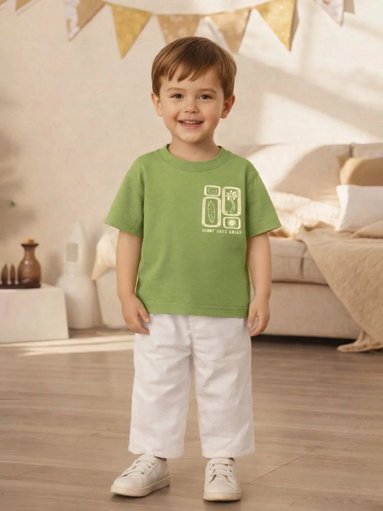 100% Bamboo Fabric Printed T-Shirt for Boys | Soft, & Breathable