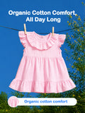 Light Organic cotton Charming Pink Girls Frock | Pink