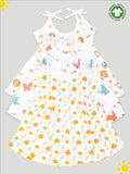 Extra Soft Muslin Fabric Baby Girls Frock | Pack of 3 | Tiger, Cute Chick and Butterfly Print