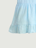 Light Organic cotton Sky Blue Girls Frock | Blue