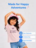 Organic Cotton Girls Graphic Print Half Sleeve T-Shirt Combo Pack (Pack of 3)