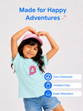 Organic Cotton Girls Graphic Print Half Sleeve T-Shirt Combo Pack (Pack of 3)