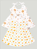 Extra Soft Muslin Fabric Baby Girls Frock | Tiger and Cute Chick Print Pack of 2