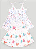 Extra Soft Muslin Fabric Baby Girls Frock | Mickey and Butterfly Print Pack of 2