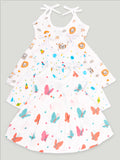 Extra Soft Muslin Fabric Baby Girls Frock | Pack of 3 | Tiger, Space and Butterfly Print