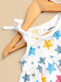 Premium Extra Soft Muslin Baby Girls Frock | Cute Star Print