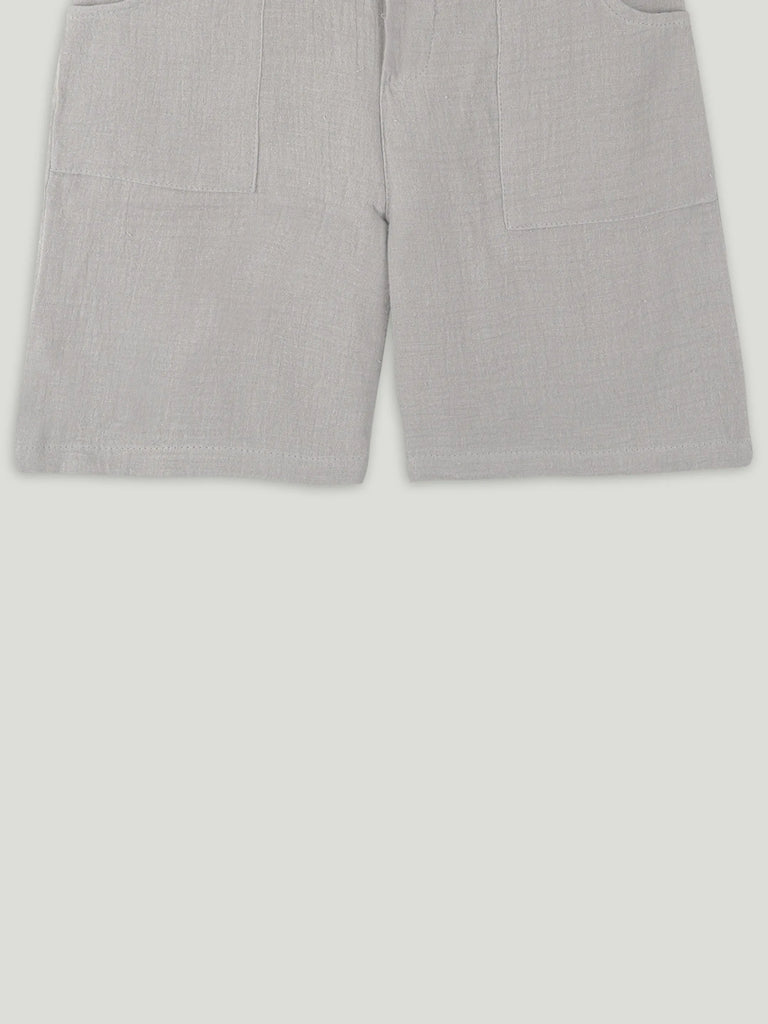 Light Organic cotton Shirt & Pant Grey Co-ord Set