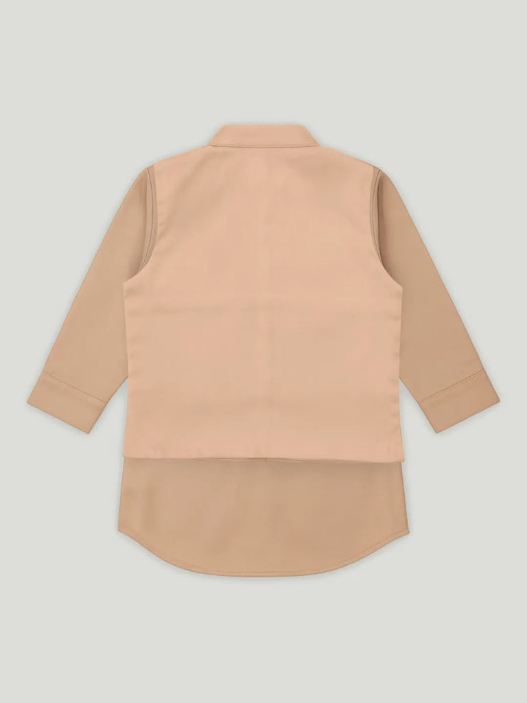 Boys Kurta Pajama with Designer Nehru Jacket | Ethnic Wear Set for Festivals & Weddings | Coffee