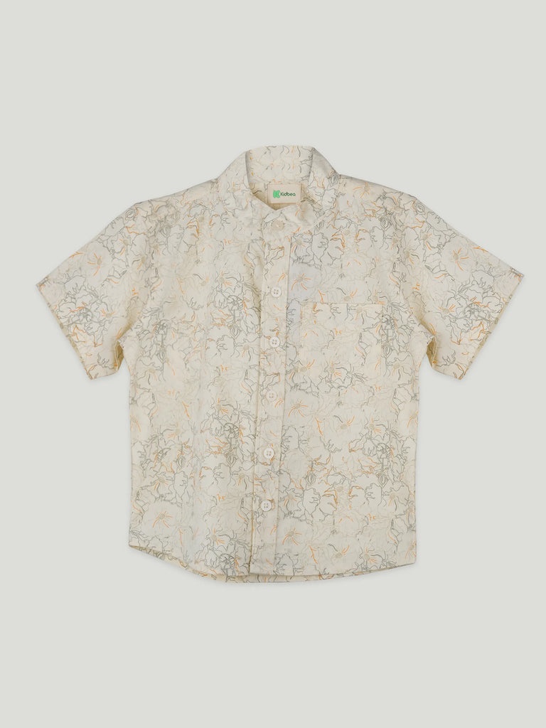 Baby Boy Printed Half Sleeve Shirt & Shorts Set | 100% Organic Cotton