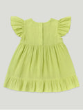 Light Organic Cotton Charming Light Green Frock | Elegant & Comfortable
