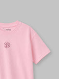 Organic Cotton Pink Solid Round Neck Half Sleeve T-Shirt | Unisex