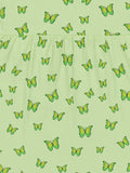 Kidbea Girls Cotton Frock | Butterfly Printed Summer Dress | Short Sleeve Casual Wear Kids | Green