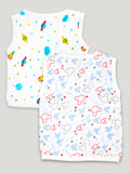 Kidbea Extra Soft Muslin Cotton Jhabla Cloth for Baby | Space and Mickey Print | Print May Vary