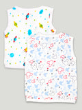 Extra Soft Muslin Cotton Jhabla Cloth for Baby | Space and Mickey Print | Print May Vary