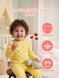 Organic Cotton Unisex Baby Co-ord Set – Soft Breathable Yellow Lemon Print Full Sleeve T-shirt & Pyjama for Infants