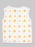 Kidbea Extra Soft Mulmul Cotton Jhabla Cloth for Baby | Cute Chick and Rainbows Print May Vary