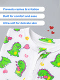 Organic cotton Dino Print Romper/Bodysuit - Olive Green