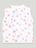 Kidbea Extra Soft Muslin Cotton Jhabla Cloth for Baby | Cute Chick Sun and Star Print | Print May Vary