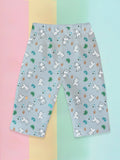 100% Bamboo Cotton Unisex Full Sleeves Bunny Printed Co-Ord Set - Sky Blue