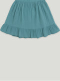 Light Organic Cotton Charming Teal Frock | Elegant & Comfortable
