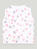 Extra Soft Muslin Cotton Jhabla Cloth for Baby | Mickey, Sun and Star Print | Print May Vary
