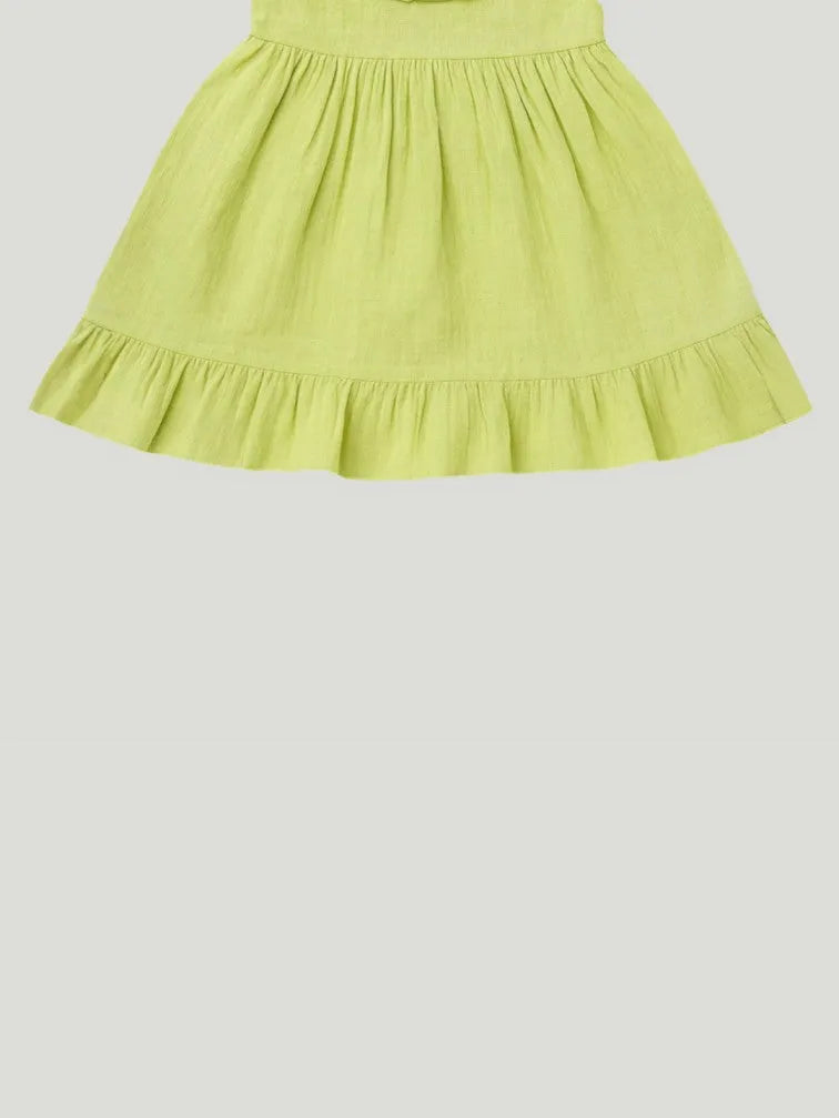 Light Organic Cotton Charming Light Green Frock | Elegant & Comfortable