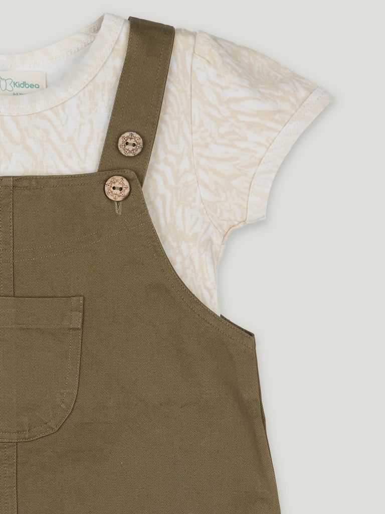 Baby Girl Dungaree Dress | Dungaree & T-shirt