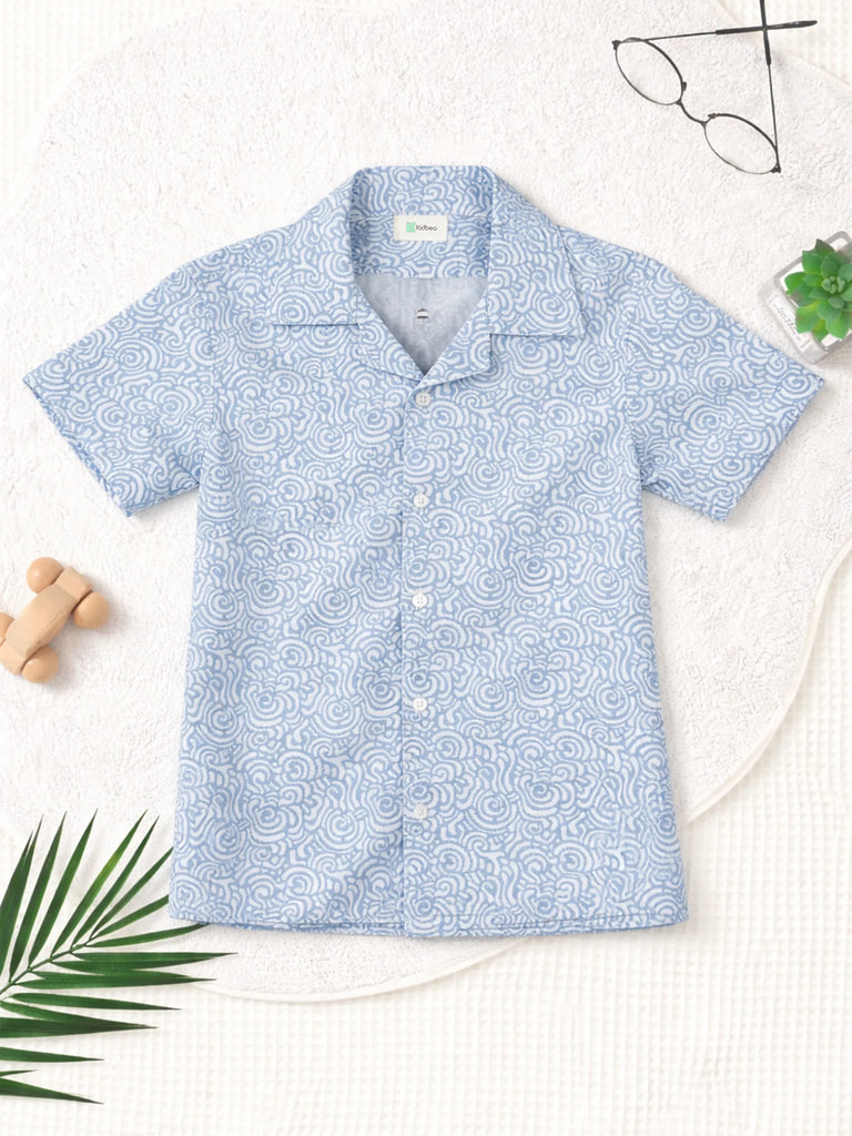 Boy Printed Half Sleeve Shirt | 100% Organic Cotton