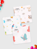 Muslin Premium ultra Soft Napkin doubled layer Multicolor - Pack of 3 | Tiger, Space & Butterfly