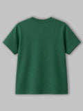 Organic Cotton Green Round Neck Solid Oversized Half Sleeve T-Shirt | Unisex