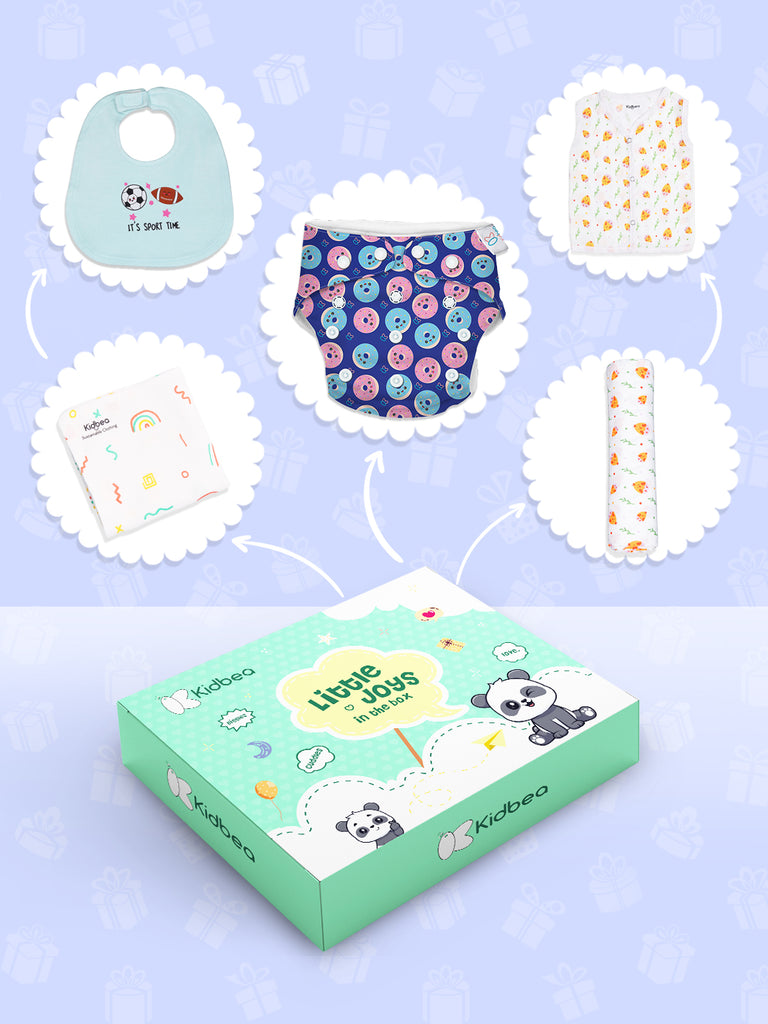 Kidbea Clothing Set Gift Box Combo for Baby Girls I Pack of 5
