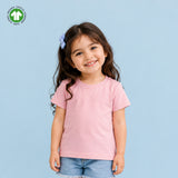 Organic Cotton Pink Round Neck Solid Oversized Half Sleeve T-Shirt | Unisex