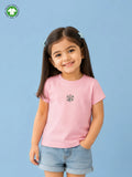 Organic Cotton Pink Solid Round Neck Half Sleeve T-Shirt | Unisex