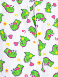 Organic cotton Dino Print Romper/Bodysuit - Olive Green