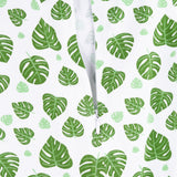 Organic cotton Leaf Print Romper/Bodysuit - Green