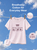 Organic Cotton Girls Graphic Print Half Sleeve T-Shirt Combo Pack (Pack of 3)