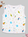 Muslin Cotton Jhablas Pack of 3 | Tiger , Space & Cute Chick Print | Assorted | Print May Vary