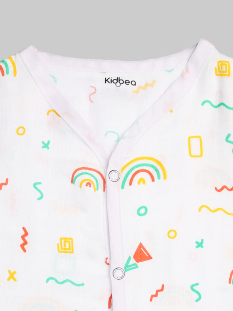 Muslin Cotton Jhablas Pack of 3 | Planet , Rainbow & Cute chick | Assorted | Print May Vary