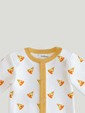100% Organic Cotton Romper Pack – Star & Pizza Designs, Black & Yellow, Full Sleeves