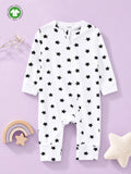Organic cotton Star Print Romper/Bodysuit - Black