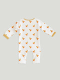 100% Organic Cotton Romper Pack – Star & Pizza Designs, Black & Yellow, Full Sleeves