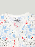 Extra Soft Muslin Cotton Jhabla Cloth for Baby | Sun and Micky Print | Print May Vary