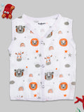 Muslin Cotton Jhablas Pack of 3 | Tiger , Space & Cute Chick Print | Assorted | Print May Vary