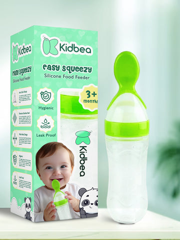 Kidbea Baby Feeding Spoon for Infant Baby 3 Months Plus (Pink , Yellow , Blue & Green)