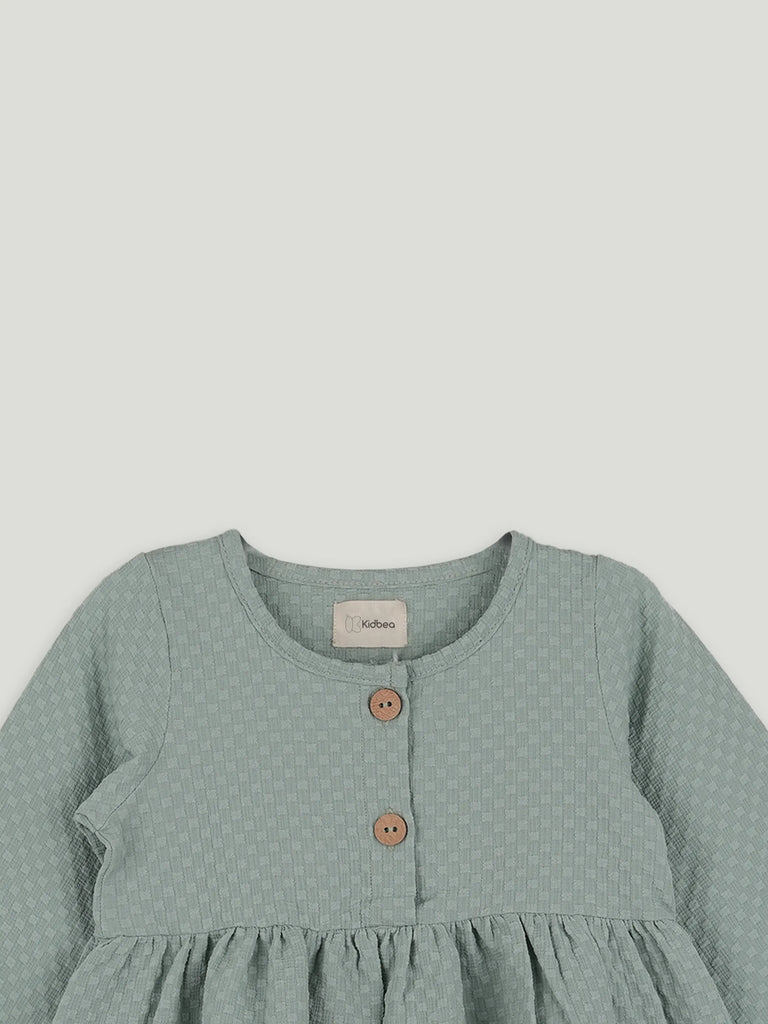 Baby Girl Full Sleeves Puff Sleeve Frock | 100% Organic Cotton