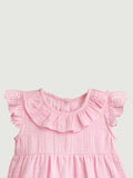 Light Organic cotton Charming Pink Girls Frock | Pink