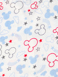 Kidbea Extra Soft Muslin Cotton Jhabla Cloth for Baby | Mickey and Star Print | Print May Vary