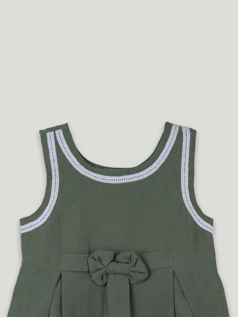 Baby Girl Casual Frock with Flower Detail