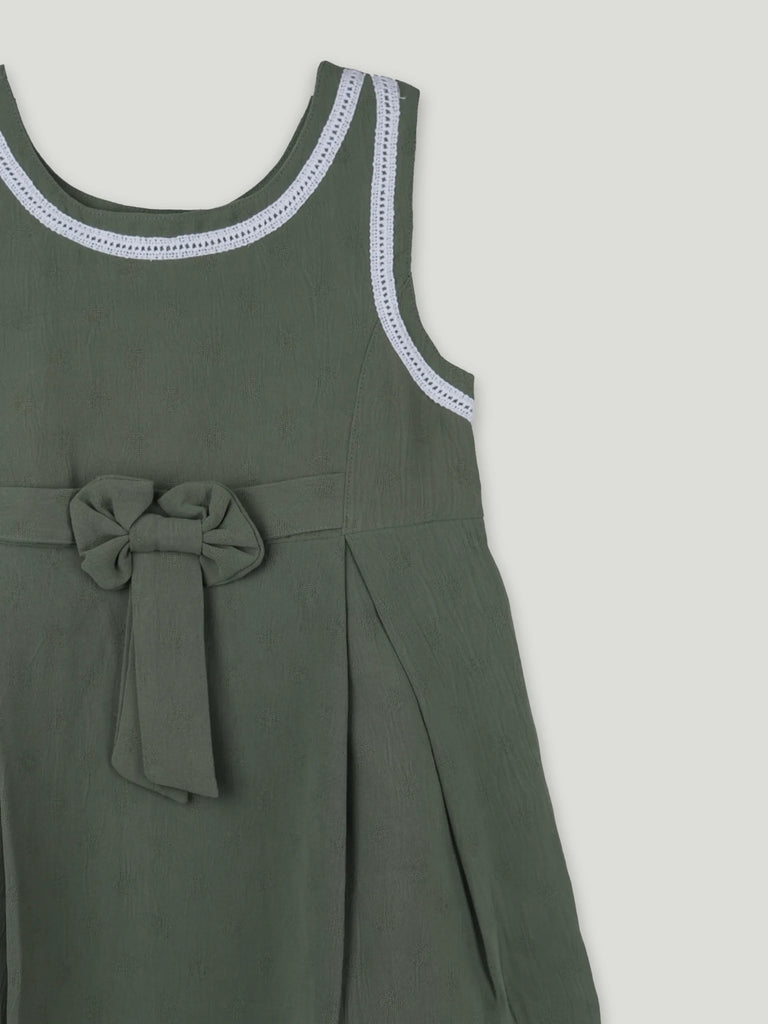 Baby Girl Casual Frock with Flower Detail