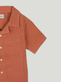 Light Organic cotton Shirt & Pant Rust Co-ord Set